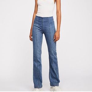 Free People Slim Pull on Flare Jeans